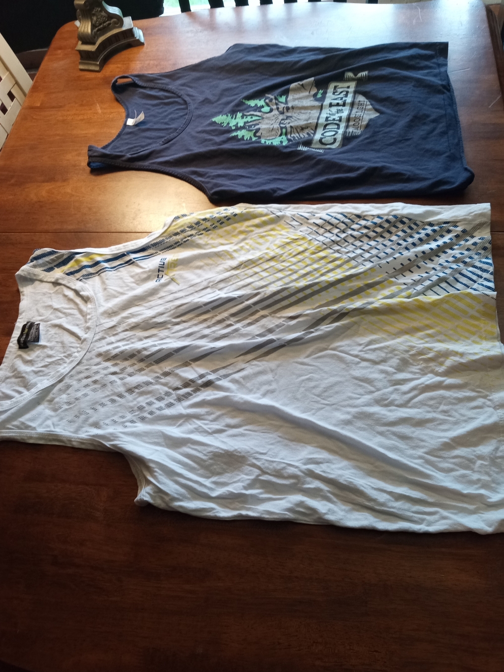 2 Lot Bundle Muscle Shirts XXL And Medium Atlas For Men And Beer.